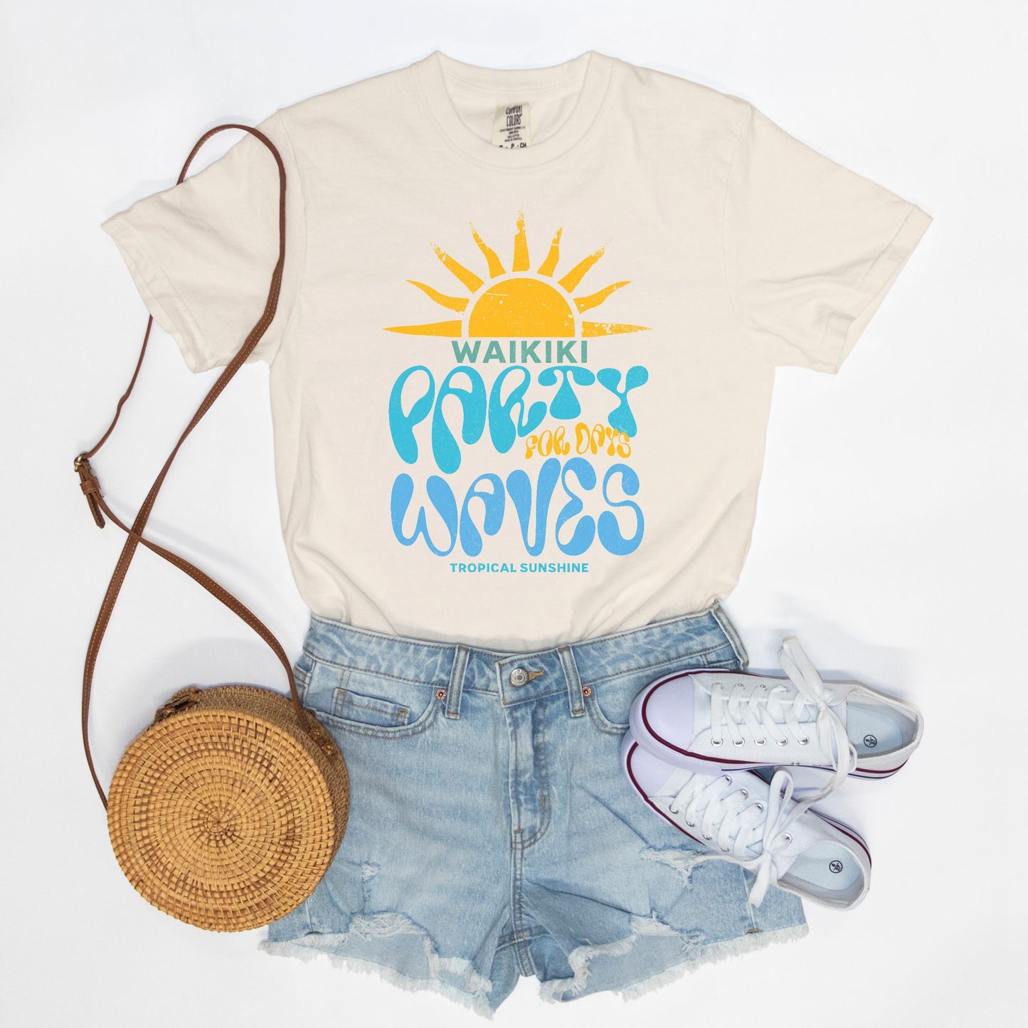 Waikiki - Party Waves for Days - Cotton T-Shirt