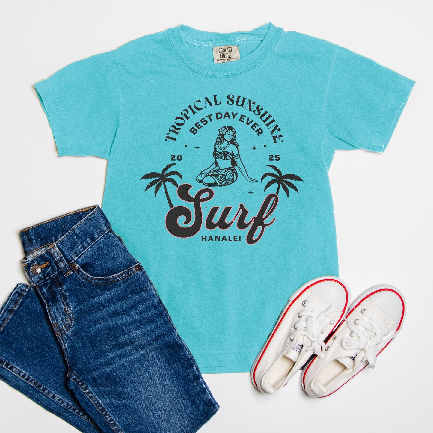 Best Day Ever Surf Hanalei logo - YOUTH Tee