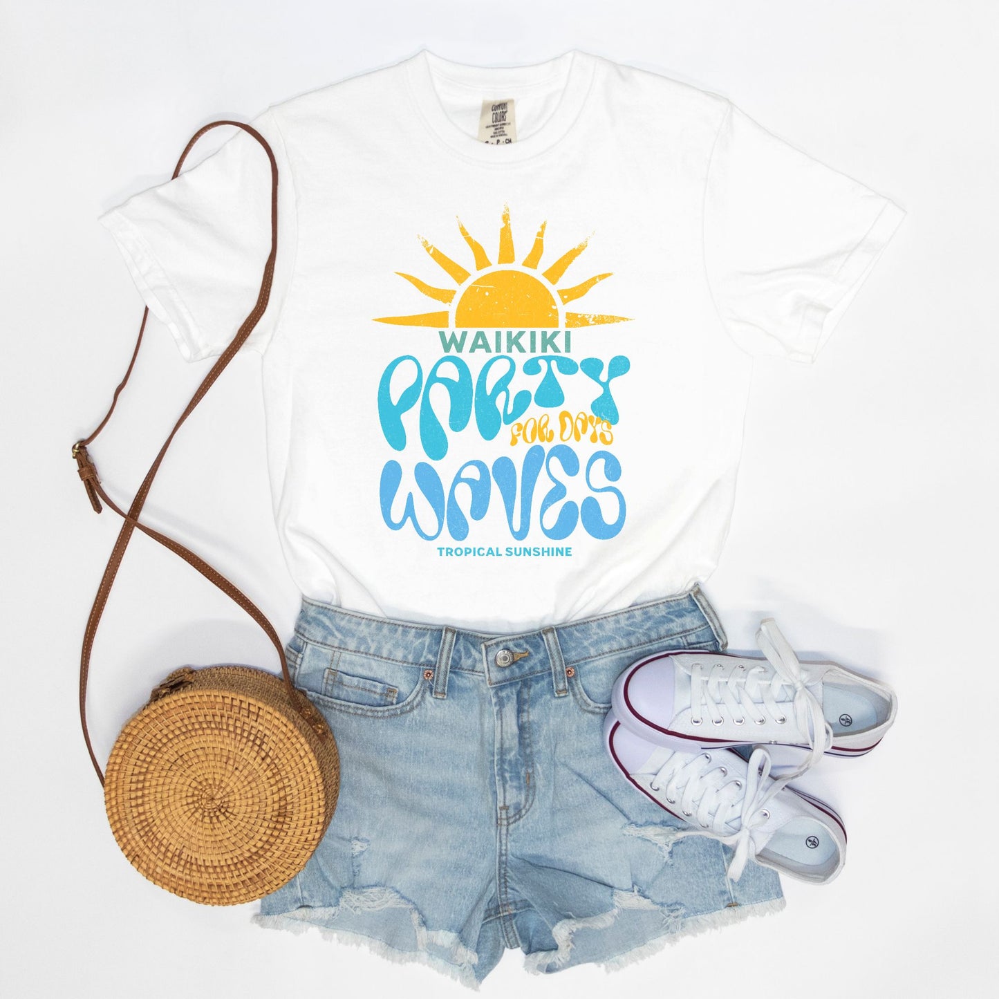 Waikiki - Party Waves for Days - Cotton T-Shirt