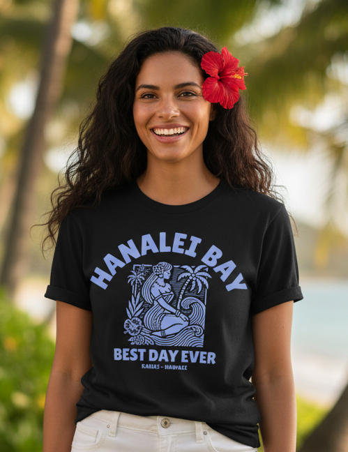 Hanalei Bay - Best day ever - Coton T Shirt