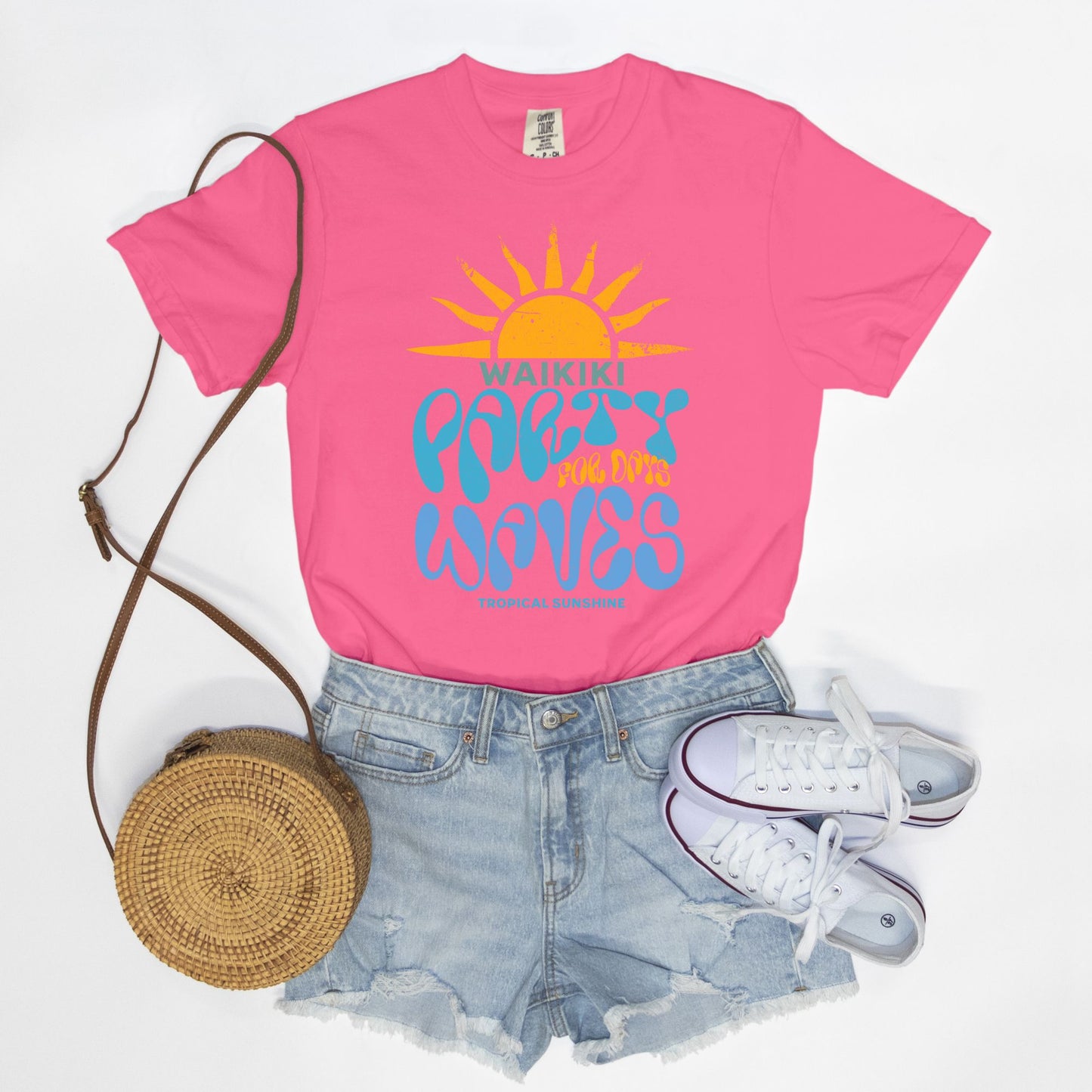 Waikiki - Party Waves for Days - Cotton T-Shirt