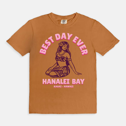 Best Day Ever Logo Girl – Hanalei Bay Cotton Tee (Earth, Limited Edition)