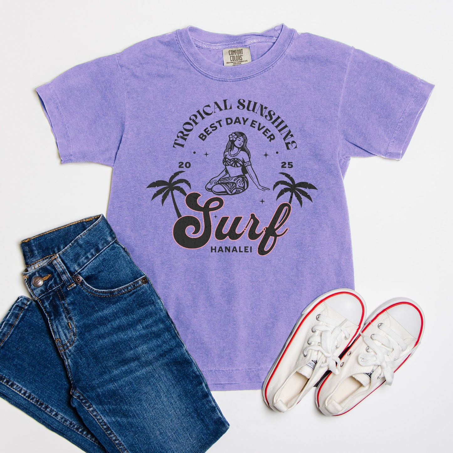 Best Day Ever Surf Hanalei logo - YOUTH Tee