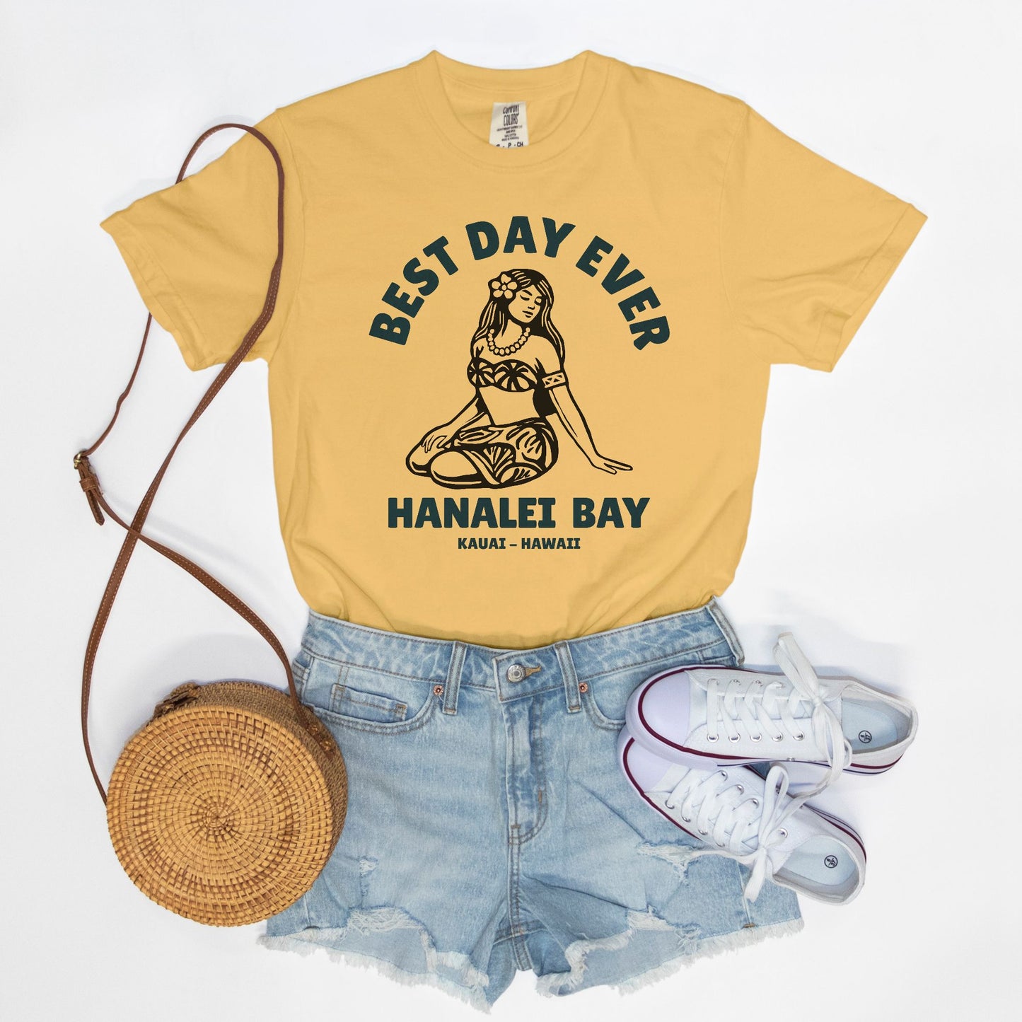 Best Day Ever - Logo Girl - Ivory Cotton T-Shirt