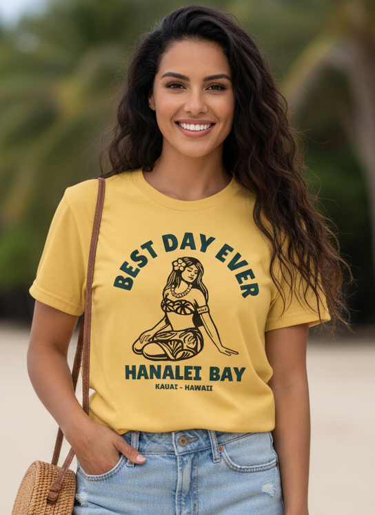 Best Day Ever - Logo Girl - Ivory Cotton T-Shirt