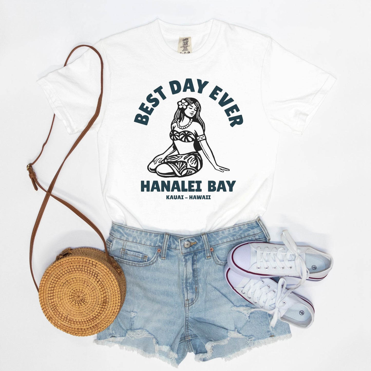 Best Day Ever - Logo Girl - Ivory Cotton T-Shirt