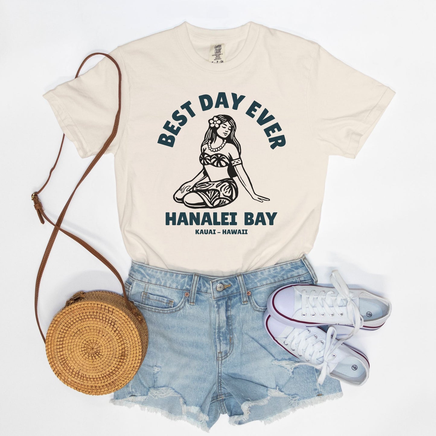 Best Day Ever - Logo Girl - Ivory Cotton T-Shirt