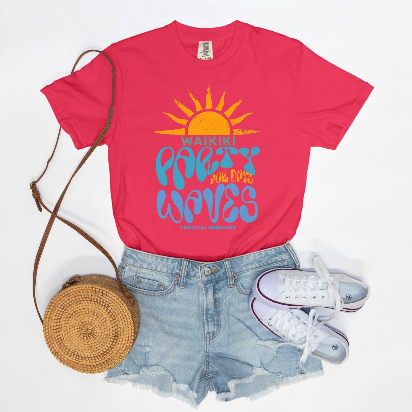 Waikiki - Party Waves for Days - Cotton T-Shirt
